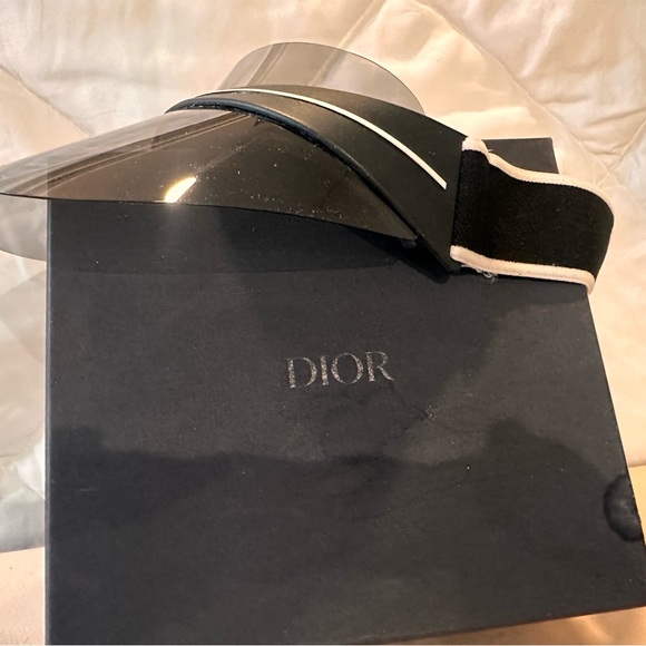 Dior Elegant Black and White Visor Authentic - Picture 1 of 1